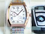 Buy Best Quality  Copy Vacheron Constantin Malte White Dial 2-Tone Rose Gold Watch